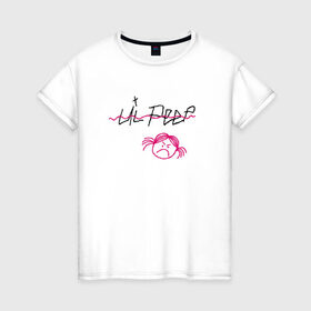 Женская футболка хлопок с принтом LIL PEEP (front & back) , 100% хлопок | прямой крой, круглый вырез горловины, длина до линии бедер, слегка спущенное плечо | lil peep | lil peep art | logo lil peep | love | rap | альбомы | лил пип | лове | лого | логтип | любовь | музыка | музыкант | паук | певец | рэп | рэпер | скорпион