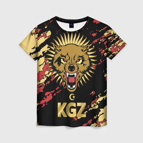 Женская футболка 3D с принтом Киргизия , 100% полиэфир ( синтетическое хлопкоподобное полотно) | прямой крой, круглый вырез горловины, длина до линии бедер | crescent | evil | golden | islam | kyrgyz republic | kyrgyzstan | sun | wolf | волк | злой | золотой | ислам | киргизская республика | кыргызстан | полумесяц | солнце