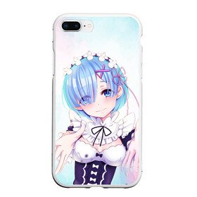 Чехол для iPhone 7Plus/8 Plus матовый с принтом Re:Zero, Рем , Силикон | Область печати: задняя сторона чехла, без боковых панелей | re zero | re:zero | re:zero starting life in another world | re:zero жизнь с нуля в альтернативном мире | rem | аниме | жизнь с нуля в другом мире | манга | рем