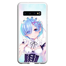 Чехол для Samsung Galaxy S10 с принтом Re:Zero, Рем , Силикон | Область печати: задняя сторона чехла, без боковых панелей | re zero | re:zero | re:zero starting life in another world | re:zero жизнь с нуля в альтернативном мире | rem | аниме | жизнь с нуля в другом мире | манга | рем