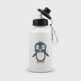 Бутылка спортивная с принтом Пингвинчик , металл | емкость — 500 мл, в комплекте две пластиковые крышки и карабин для крепления | chibi | cute | милый | няша | пингвин | пингвинчик | чиби