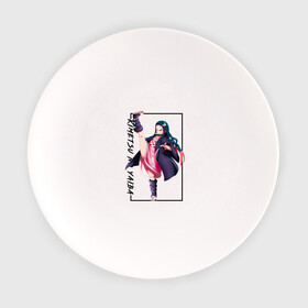 Тарелка с принтом Незуко Камадо,  клинок, рассекающий демонов , фарфор | диаметр - 210 мм
диаметр для нанесения принта - 120 мм | chibi | cute | милый | няша | пингвин | пингвинчик | чиби