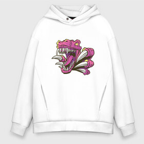 Мужское худи Oversize хлопок с принтом Pink Raptor , френч-терри — 70% хлопок, 30% полиэстер. Мягкий теплый начес внутри —100% хлопок | боковые карманы, эластичные манжеты и нижняя кромка, капюшон на магнитной кнопке | art | claw | claws | dino | dinosaur | drawing | drawings | fang | fangs | illustration | veloceraptor | арт | велоцераптор | велоцираптор | дино | динозавр | зубы | иллюстрация | клык | клыки | коготь | когти | охотник | пасть | раптор | рис