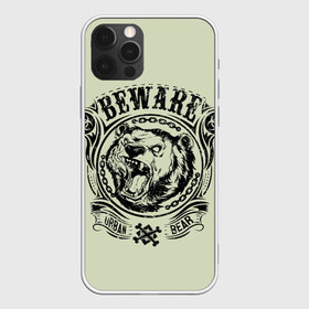 Чехол для iPhone 12 Pro Max с принтом Баварский медведь , Силикон |  | Тематика изображения на принте: баварский медведь | медведь. | оскал медведя