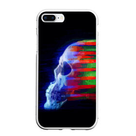 Чехол для iPhone 7Plus/8 Plus матовый с принтом Glitch skull , Силикон | Область печати: задняя сторона чехла, без боковых панелей | color | glitch | paint | skull | vanguard | авангард | глитч | краска | цвет | череп