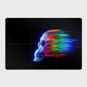 Магнитный плакат 3Х2 с принтом Glitch skull , Полимерный материал с магнитным слоем | 6 деталей размером 9*9 см | color | glitch | paint | skull | vanguard | авангард | глитч | краска | цвет | череп
