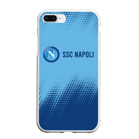 Чехол для iPhone 7Plus/8 Plus матовый с принтом SSC NAPOLI / Наполи , Силикон | Область печати: задняя сторона чехла, без боковых панелей | club | footbal | logo | napoli | ssc | знак | клуб | логотип | логотипы | наполи | символ | символы | форма | футбол | футбольная | футбольный