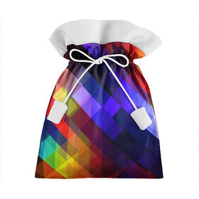 Подарочный 3D мешок с принтом Горен , 100% полиэстер | Размер: 29*39 см | Тематика изображения на принте: abstraction | colorful | cubes | obliquely | stripes | texture | абстракция | кубы | наискось | полосы | разноцветный | текстура