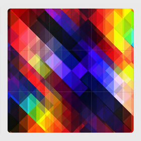 Магнитный плакат 3Х3 с принтом Горен , Полимерный материал с магнитным слоем | 9 деталей размером 9*9 см | abstraction | colorful | cubes | obliquely | stripes | texture | абстракция | кубы | наискось | полосы | разноцветный | текстура