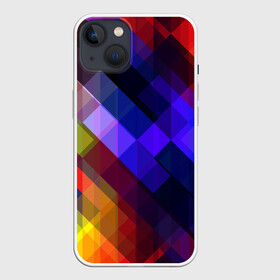 Чехол для iPhone 13 с принтом Горен ,  |  | abstraction | colorful | cubes | obliquely | stripes | texture | абстракция | кубы | наискось | полосы | разноцветный | текстура