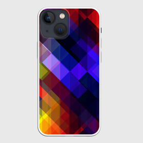 Чехол для iPhone 13 mini с принтом Горен ,  |  | abstraction | colorful | cubes | obliquely | stripes | texture | абстракция | кубы | наискось | полосы | разноцветный | текстура