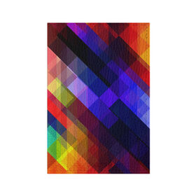 Обложка для паспорта матовая кожа с принтом Горен , натуральная матовая кожа | размер 19,3 х 13,7 см; прозрачные пластиковые крепления | abstraction | colorful | cubes | obliquely | stripes | texture | абстракция | кубы | наискось | полосы | разноцветный | текстура