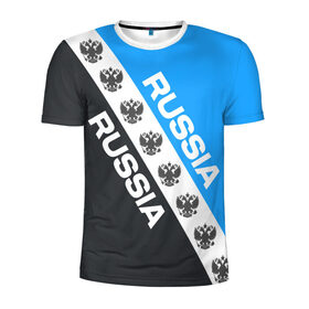 Мужская футболка 3D спортивная с принтом RUSSIA SPORT , 100% полиэстер с улучшенными характеристиками | приталенный силуэт, круглая горловина, широкие плечи, сужается к линии бедра | russia | sport | герб | империя | имперский | патриот | патриотизм | российская | россия | русский | спорт | страны | флаг | я русский