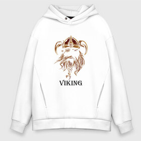 Мужское худи Oversize хлопок с принтом Viking , френч-терри — 70% хлопок, 30% полиэстер. Мягкий теплый начес внутри —100% хлопок | боковые карманы, эластичные манжеты и нижняя кромка, капюшон на магнитной кнопке | bandage | beard | helmet | борода | повязка | усы | шлем