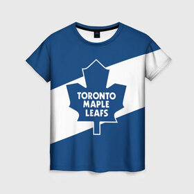 Женская футболка 3D с принтом Торонто Мейпл Лифс , 100% полиэфир ( синтетическое хлопкоподобное полотно) | прямой крой, круглый вырез горловины, длина до линии бедер | hockey | maple leafs | nhl | toronto | toronto maple leafs | usa | мейпл лифс | нхл | спорт | сша | торонто | торонто мейпл лифс | хоккей | шайба