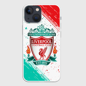 Чехол для iPhone 13 mini с принтом LIVERPOOL   Ливерпуль ,  |  | club | footbal | liverpool | logo | знак | клуб | ливерпуль | логотип | логотипы | символ | символы | форма | футбол | футбольная | футбольный