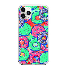 Чехол для iPhone 11 Pro матовый с принтом Donuts , Силикон |  | colorful | donuts | patterns | sweet | texture | пончики | разноцветный | сладкое | текстура | узоры