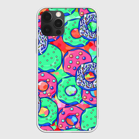 Чехол для iPhone 12 Pro Max с принтом Donuts , Силикон |  | Тематика изображения на принте: colorful | donuts | patterns | sweet | texture | пончики | разноцветный | сладкое | текстура | узоры