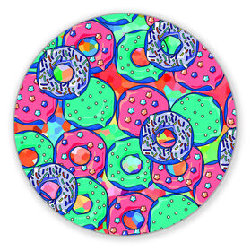 Коврик для мышки круглый с принтом Donuts , резина и полиэстер | круглая форма, изображение наносится на всю лицевую часть | colorful | donuts | patterns | sweet | texture | пончики | разноцветный | сладкое | текстура | узоры