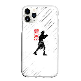 Чехол для iPhone 11 Pro матовый с принтом Бокс , Силикон |  | Тематика изображения на принте: boxing | боец | бои | бокс | боксер | единоборства | спорт | стойка | тренировка