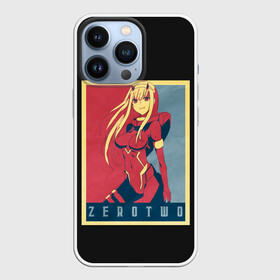 Чехол для iPhone 13 Pro с принтом 02 Poster ,  |  | Тематика изображения на принте: 002 | 02 | ahegao | anime | darling | franx | franxx | girl | girls | in | senpai | the | two | waifu | zero | zerotwo | аниме | ахегао | вайфу | девушка | семпай | сенпай | тян