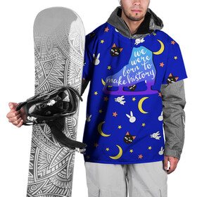 Накидка на куртку 3D с принтом КОНЬКИ , 100% полиэстер |  | anime | japan | manga | yuri on ice | аниме | иероглифы | коньки | манга | фигурное катание | юри кацуки | юри на льду | юрий на льду | япония