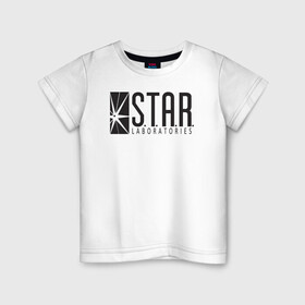 Детская футболка хлопок с принтом DS,Flash,star laboratories , 100% хлопок | круглый вырез горловины, полуприлегающий силуэт, длина до линии бедер | ds | flash | star laboratories