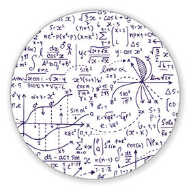 Коврик для мышки круглый с принтом Формулы , резина и полиэстер | круглая форма, изображение наносится на всю лицевую часть | алгебра | математика | математические формулы | наука | научные формулы | формулы