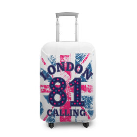 Чехол для чемодана 3D с принтом London , 86% полиэфир, 14% спандекс | двустороннее нанесение принта, прорези для ручек и колес | 