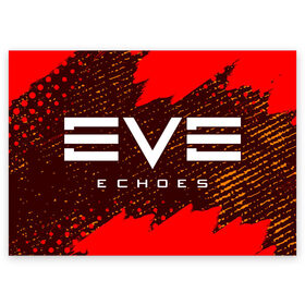 Поздравительная открытка с принтом EVE ECHOES / ИВ ЭХО , 100% бумага | плотность бумаги 280 г/м2, матовая, на обратной стороне линовка и место для марки
 | Тематика изображения на принте: echo | echoes | eve | game | games | logo | online | space | ев онлайн | ев эхо | еве | ив онлайн | ив эхо | игра | игры | космос | лого | логотип | логотипы | онлайн | символ | символы | эхо | эхос