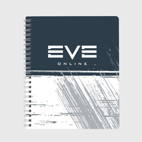 Тетрадь с принтом EVE ONLINE ИВ ОНЛАЙН , 100% бумага | 48 листов, плотность листов — 60 г/м2, плотность картонной обложки — 250 г/м2. Листы скреплены сбоку удобной пружинной спиралью. Уголки страниц и обложки скругленные. Цвет линий — светло-серый
 | Тематика изображения на принте: echo | echoes | eve | game | games | logo | online | space | ев онлайн | ев эхо | еве | ив онлайн | ив эхо | игра | игры | космос | лого | логотип | логотипы | онлайн | символ | символы | эхо | эхос