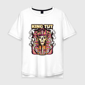 Мужская футболка хлопок Oversize с принтом Тутанхамон , 100% хлопок | свободный крой, круглый ворот, “спинка” длиннее передней части | Тематика изображения на принте: egypt | faraon | king | mummy | pharaon | pyramid | smoke | swag | traveling | tsar | tut | tutankhamun | гробница | дым | дымок | египетская | король | маска тутанхамона | мумия | пирамида | пирамиды | путешествия | свэ