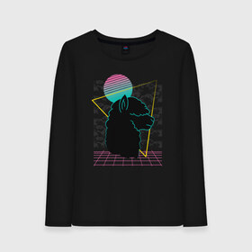 Женский лонгслив хлопок с принтом Vaporwave Alpaca , 100% хлопок |  | 80s | 80е | 90s | 90е | cute | gradient | retro | retrowave | style | sun | альпака | вапорвейв | вейпорвейв | геометрия | градиент | дым | животное | животные | лама | мех | милая | овечка | овца | паровая волна | прикол | ретро