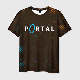 Мужская футболка 3D с принтом PORTAL / ПОРТАЛ , 100% полиэфир | прямой крой, круглый вырез горловины, длина до линии бедер | game | games | half | half life | halflife | life | logo | portal | portal 2 | portal2 | valve | игра | игры | лайф | лого | логотип | логотипы | портал | портал 2 | портал2 | символ | символы | халф | халф лайф | халфлайф