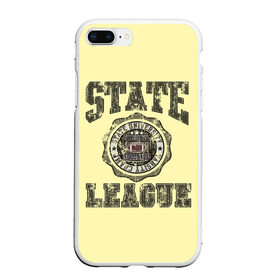 Чехол для iPhone 7Plus/8 Plus матовый с принтом State League , Силикон | Область печати: задняя сторона чехла, без боковых панелей | американский футбол | английский | винтаж | зож | логотип | надписи | ретро | спорт | спортивная | старый стиль | сша | текст | тренировки