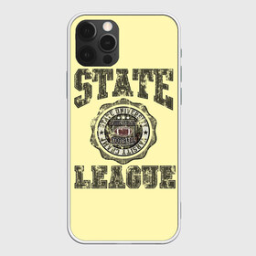 Чехол для iPhone 12 Pro Max с принтом State League , Силикон |  | американский футбол | английский | винтаж | зож | логотип | надписи | ретро | спорт | спортивная | старый стиль | сша | текст | тренировки
