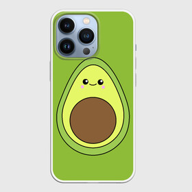 Чехол для iPhone 13 Pro с принтом Авокадо ,  |  | Тематика изображения на принте: avocado | авокадо | зеленый | милый | персонаж | фрукт