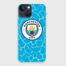 Чехол для iPhone 13 mini с принтом MANCHESTER CITY. ,  |  | fc | football | football club | manchester city | sport | манчестер сити | спорт | спортивные | униформа | фирменные цвета | фк | футбол | футбольный клуб