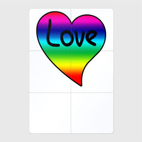 Магнитный плакат 2Х3 с принтом Rainbow Love , Полимерный материал с магнитным слоем | 6 деталей размером 9*9 см | heart | love is | love you | valentines day | бабушка | валентинка | влюбленные | девушке | жена | лучшая | любимая | люблю | любовь | мама | молодожены | подарок | радуга | радужный | романтика | свадебные | свадьба