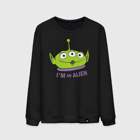 Мужской свитшот хлопок с принтом Im an alien , 100% хлопок |  | aliens | disney | pixar | toy story | vdkimel | дисней | инопланетяне | история игрушек | пиксар