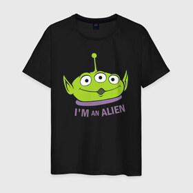 Мужская футболка хлопок с принтом Im an alien , 100% хлопок | прямой крой, круглый вырез горловины, длина до линии бедер, слегка спущенное плечо. | aliens | disney | pixar | toy story | vdkimel | дисней | инопланетяне | история игрушек | пиксар
