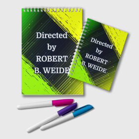 Блокнот с принтом Directed by ROBERT B. WEIDE , 100% бумага | 48 листов, плотность листов — 60 г/м2, плотность картонной обложки — 250 г/м2. Листы скреплены удобной пружинной спиралью. Цвет линий — светло-серый
 | 