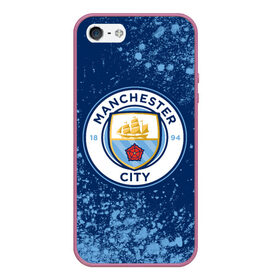 Чехол для iPhone 5/5S матовый с принтом MANCHESTER CITY Манчестер Сити , Силикон | Область печати: задняя сторона чехла, без боковых панелей | city | club | footbal | logo | manchester | знак | клуб | логотип | логотипы | манчестер | символ | символы | сити | форма | футбол | футбольная | футбольный