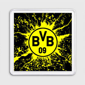 Магнит 55*55 с принтом BORUSSIA. , Пластик | Размер: 65*65 мм; Размер печати: 55*55 мм | borussia | fc | football | football club | sport | боруссия | спорт | спортивные | униформа | фирменные цвета | фк | футбол | футбольный клуб