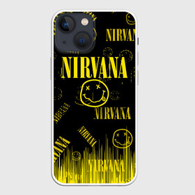 Чехол для iPhone 13 mini с принтом Nirvana. ,  |  | music | nirvana | rock | smile | американская рок группа | гранж | известные личности | крист новоселич | курт кобейн | музыка | музыканты | нирвана | панк рок | певцы | рок | смайл | хард рок | хэви металл