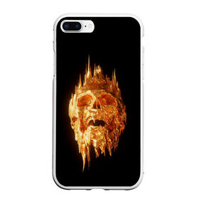 Чехол для iPhone 7Plus/8 Plus матовый с принтом Golden Skull , Силикон | Область печати: задняя сторона чехла, без боковых панелей | cool | cyborg | decoration | fashion | fear | ghost | haloween | head | horror | robot | skeleton | skull | technology | голова | киборг | круто | мода | призрак | робот | скелет | технологии | ужас | украшение | хеллоуин | череп