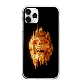 Чехол для iPhone 11 Pro Max матовый с принтом Golden Skull , Силикон |  | cool | cyborg | decoration | fashion | fear | ghost | haloween | head | horror | robot | skeleton | skull | technology | голова | киборг | круто | мода | призрак | робот | скелет | технологии | ужас | украшение | хеллоуин | череп