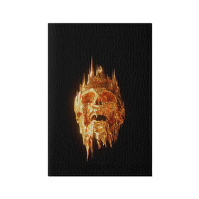 Обложка для паспорта матовая кожа с принтом Golden Skull , натуральная матовая кожа | размер 19,3 х 13,7 см; прозрачные пластиковые крепления | cool | cyborg | decoration | fashion | fear | ghost | haloween | head | horror | robot | skeleton | skull | technology | голова | киборг | круто | мода | призрак | робот | скелет | технологии | ужас | украшение | хеллоуин | череп