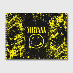 Альбом для рисования с принтом Nirvana , 100% бумага
 | матовая бумага, плотность 200 мг. | Тематика изображения на принте: music | nirvana | rock | smile | американская рок группа | гранж | известные личности | крист новоселич | курт кобейн | музыка | музыканты | нирвана | панк рок | певцы | рок | смайл | хард рок | хэви металл
