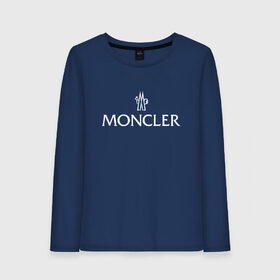 Женский лонгслив хлопок с принтом MONCLER , 100% хлопок |  | mancler | mankler | moncler | monkler | манклер | мода | монклер | тренд | хайповый | шмот